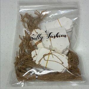 White Gift Tags,  with Twine